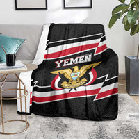 Yemen Blanket with National Eagle Emblem and Flag Stripe Design