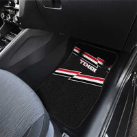 Yemen Car Mats with National Eagle Emblem and Flag Stripe Design