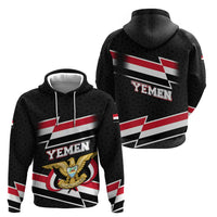 Yemen Hoodie with National Eagle Emblem and Flag Stripe Design