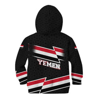 Yemen Kid Hoodie with National Eagle Emblem and Flag Stripe Design