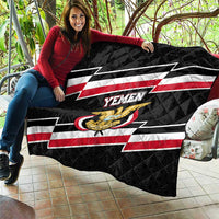 Yemen Quilt with National Eagle Emblem and Flag Stripe Design