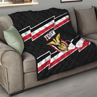 Yemen Quilt with National Eagle Emblem and Flag Stripe Design