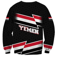 Yemen Sweatshirt with National Eagle Emblem and Flag Stripe Design
