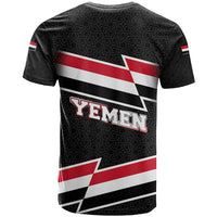 Yemen T Shirt with National Eagle Emblem and Flag Stripe Design