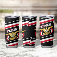 Yemen Tumbler Cup with National Eagle Emblem and Flag Stripe Design