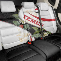 Yemen Back Car Seat Cover with Mocha Coffee Plant Design and National Flag Accents