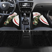 Yemen Car Mats with Mocha Coffee Plant Design and National Flag Accents