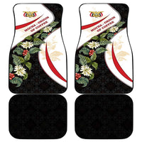 Yemen Car Mats with Mocha Coffee Plant Design and National Flag Accents