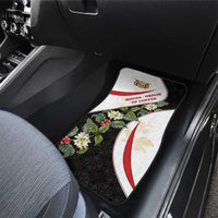 Yemen Car Mats with Mocha Coffee Plant Design and National Flag Accents