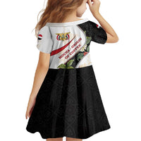 Yemen Family Matching Long Sleeve Bodycon Dress and Hawaiian Shirt with Mocha Coffee Plant Design and National Flag Accents