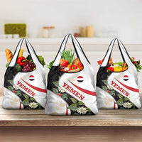 Yemen Grocery Bag with Mocha Coffee Plant Design and National Flag Accents