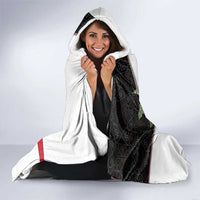 Yemen Hooded Blanket with Mocha Coffee Plant Design and National Flag Accents