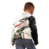Yemen Kid Hoodie with Mocha Coffee Plant Design and National Flag Accents