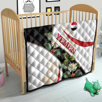 Yemen Quilt with Mocha Coffee Plant Design and National Flag Accents