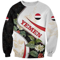 Yemen Sweatshirt with Mocha Coffee Plant Design and National Flag Accents