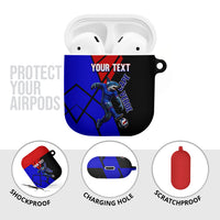 Personalized Cape Verde Soccer Shark Mascot AirPods Case Blue Sharks Football Player Dynamic Graphic