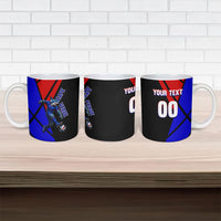 Personalized Cape Verde Soccer Shark Mascot Ceramic Mug Blue Sharks Football Player Dynamic Graphic