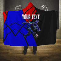 Personalized Cape Verde Soccer Shark Mascot Hooded Blanket Blue Sharks Football Player Dynamic Graphic