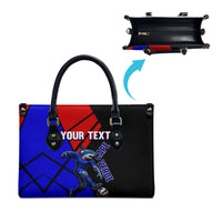 Personalized Cape Verde Soccer Shark Mascot Leather Bag Blue Sharks Football Player Dynamic Graphic