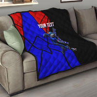 Personalized Cape Verde Soccer Shark Mascot Quilt Blue Sharks Football Player Dynamic Graphic