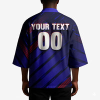 Personalized Cape Verde Soccer Kimono Shark Mascot Football Player Striped Pattern