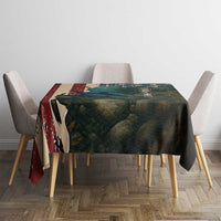 Catfish Fishing Tablecloth with Underwater Scene and Distressed American Flag Background - Wonder Print Shop