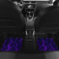 Custom Bowling Purple Flame Skull Car Mats Custom Team Name on Dark Background - Wonder Print Shop
