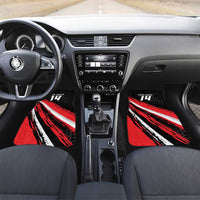 Custom Dirt Bike Car Mats Motocross Rider Red Black Hex Pattern and Racing Number - Wonder Print Shop