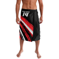 Custom Dirt Bike Lavalava Motocross Rider Red Black Hex Pattern and Racing Number - Wonder Print Shop