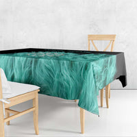 Darts Board Tablecloth with Flaming Green Smoke and Crest Emblem on Black Gradient Background - Wonder Print Shop