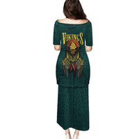 Viking Family Matching Puletasi Dress and Hawaiian Shirt Ravens - Hugin And Munin - Wonder Print Shop