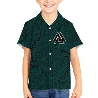 Viking Kid Hawaiian Shirt Ravens - Hugin And Munin - Wonder Print Shop