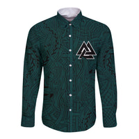 Viking Long Sleeve Button Shirt Ravens - Hugin And Munin - Wonder Print Shop