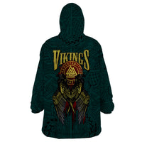 Viking Wearable Blanket Hoodie Ravens - Hugin And Munin - Wonder Print Shop