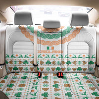 Ireland Christmas Back Car Seat Cover with Celtic Knot Shamrock and Tricolor Holiday Pattern - Wonder Print Shop