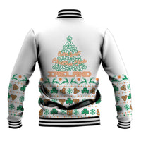 Ireland Christmas Baseball Jacket with Celtic Knot Shamrock and Tricolor Holiday Pattern - Wonder Print Shop