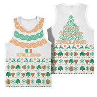 Ireland Christmas Basketball Jersey with Celtic Knot Shamrock and Tricolor Holiday Pattern - Wonder Print Shop