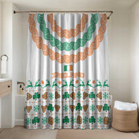 Ireland Christmas Bathroom Set with Celtic Knot Shamrock and Tricolor Holiday Pattern - Wonder Print Shop