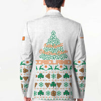 Ireland Christmas Blazer with Celtic Knot Shamrock and Tricolor Holiday Pattern - Wonder Print Shop