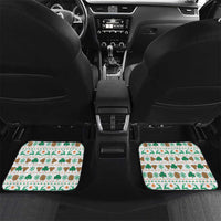 Ireland Christmas Car Mats with Celtic Knot Shamrock and Tricolor Holiday Pattern - Wonder Print Shop