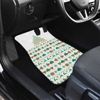 Ireland Christmas Car Mats with Celtic Knot Shamrock and Tricolor Holiday Pattern - Wonder Print Shop