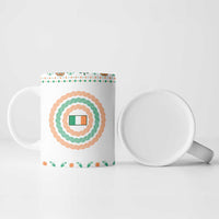 Ireland Christmas Ceramic Mug with Celtic Knot Shamrock and Tricolor Holiday Pattern - Wonder Print Shop