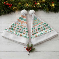 Ireland Christmas Santa Hat with Celtic Knot Shamrock and Tricolor Holiday Pattern - Wonder Print Shop