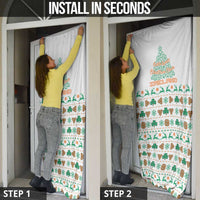 Ireland Christmas Door Cover with Celtic Knot Shamrock and Tricolor Holiday Pattern - Wonder Print Shop