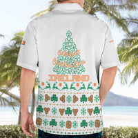 Ireland Christmas Hawaiian Shirt with Celtic Knot Shamrock and Tricolor Holiday Pattern - Wonder Print Shop