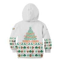 Ireland Christmas Kid Hoodie with Celtic Knot Shamrock and Tricolor Holiday Pattern - Wonder Print Shop