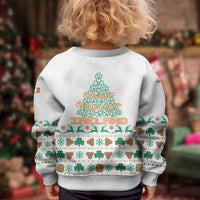 Ireland Christmas Kid Ugly Christmas Sweater with Celtic Knot Shamrock and Tricolor Holiday Pattern - Wonder Print Shop