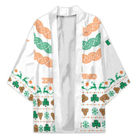 Ireland Christmas Kimono with Celtic Knot Shamrock and Tricolor Holiday Pattern - Wonder Print Shop