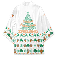 Ireland Christmas Kimono with Celtic Knot Shamrock and Tricolor Holiday Pattern - Wonder Print Shop