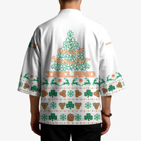 Ireland Christmas Kimono with Celtic Knot Shamrock and Tricolor Holiday Pattern - Wonder Print Shop